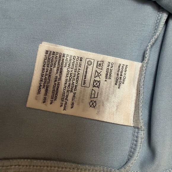 H&M Divided Satin Corset Lace Up Cropped Top Light Blue Size Small - Picture 8 of 8